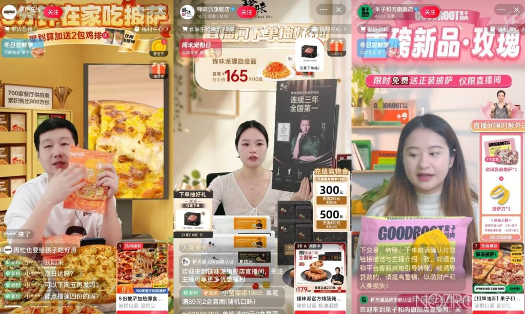Vendere cibo made in Italy in Cina live streaming Taobao Noziroh Hub